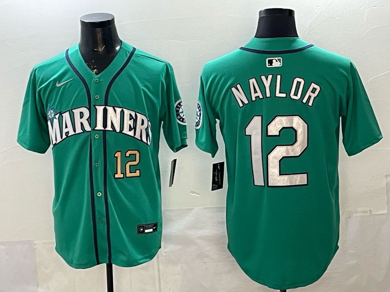 Men Seattle Mariners #12 Naylor Green Game 2026 Nike MLB Jersey style 07->seattle mariners->MLB Jersey